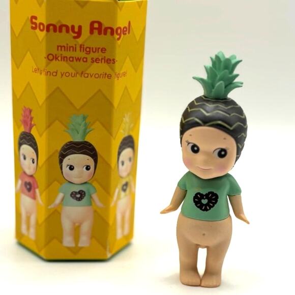 New SONNY ANGEL Green Pineapple Mini Figure, Okinawa Series, Opened Blind Box - Picture 1 of 5